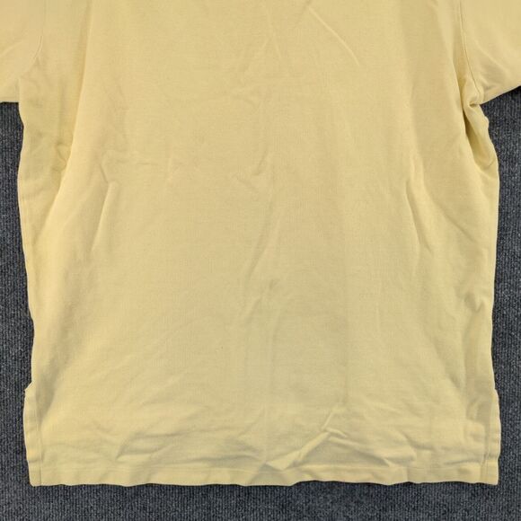 Polo by Ralph Lauren Mens Polo Shirt Yellow Large Short Sleeve Hi Lo Hem Cotton - Picture 11 of 15